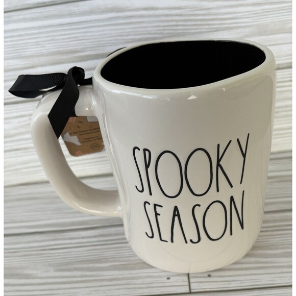 Rae Dunn Halloween Ghost Spider BOO SPOOKY SEASON Coffee Chocolate Mug NEW 2025 - Picture 12 of 16